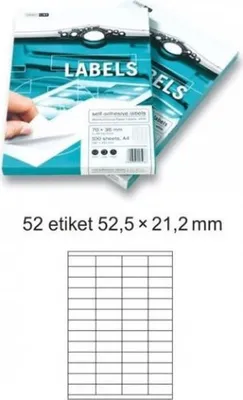 Immagine prodotto di Etichette EUROLABELS - 52 etichette per A4 (100 pezzi), 140g