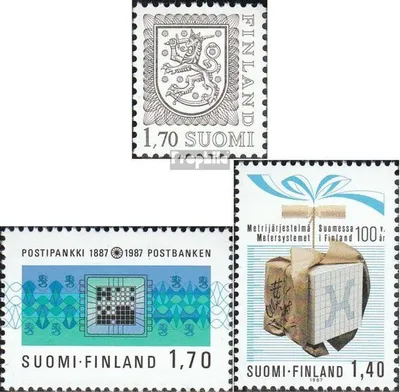 Produktbild von Briefmarken Finnland 1987 Mi 1008,1009,1010 (kompl.Ausg.) postfrisch Wappen