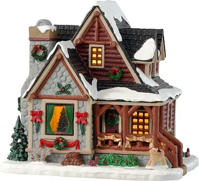 Produktbild von LEMAX Weihnachtshäuschen aus Porzellan mit Beleuchtung 17,7 x 16,5 x 12,3 cm