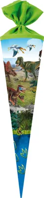 Produktbild von Schultüte 70 cm rund "Schleich - Dinosaurs" für Jungen mit Filzverschluss