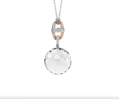 Produktbild von 3912ZY/45 Kette mit Anhänger und Crystal rosévergoldet 3912ZY/45 Ti Sento Milano