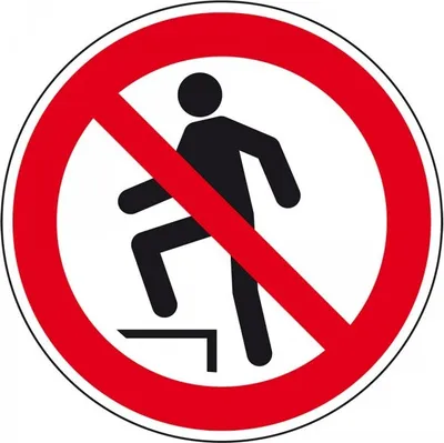 Produktbild von Dreifke® Kunststoff-Schild "Aufsteigen verboten", Ø20cm, 1 Stück, Verbotszeic...