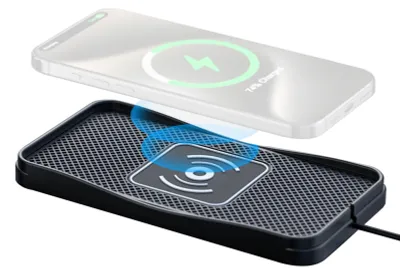 Obrázek produktu pro Bezdrátová nabíjecí podložka do auta, 20W rychlá bezdrátová nabíječka na mobilní telefony, vhodná pro Samsung Galaxy S25/S24, s 1m USB kabelem