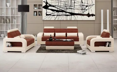 Produktbild von Ledersofa Couch Sofagarnitur 3+2 Garnitur Design Modern Sofa Sitzer Garnituren