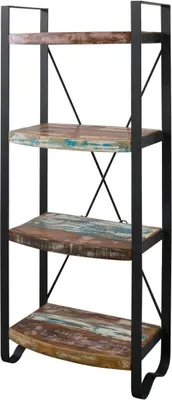 Immagine prodotto di MASSIVMOEBEL24 | scaffale in legno di Legno riciclato 60x35x150 multicolore laccato INDUSTRIAL #45