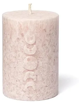 Produktbild von Geprägte Votivkerze Mondphasen Stearin Rosa -- 8x5.5 cm im Set Set 7 Lotus
