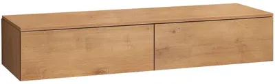 Image de VitrocéramiqueO - Meuble-lavabo pour lavabos à poser Noira - chêne miel - 120 x 28 x 48 cm
