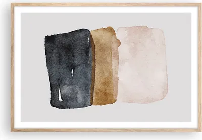 Produktbild von Gerahmtes Poster - Rahmen in heller Eiche - Abstraktion die Farben Aquarell - 91,5x61 cm - Wand Bild - Wanddeko - Wandbilder - Kunstposter - Wandposter - Bilderrahmen - Bilder - P2NAA91x61-4947