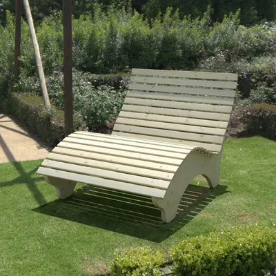 Produktbild von Gartenliege Relaxliege "Ruhe-Vroni" (Fichte)  2-teilig stehend Breite 120cm
