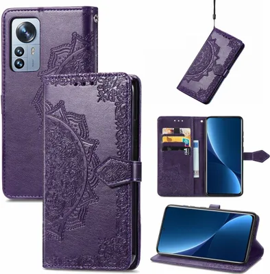 Produktbild von König Design Hülle kompatibel mit Xiaomi 12 Pro Kunstleder Handyhülle - Handy Case Violett