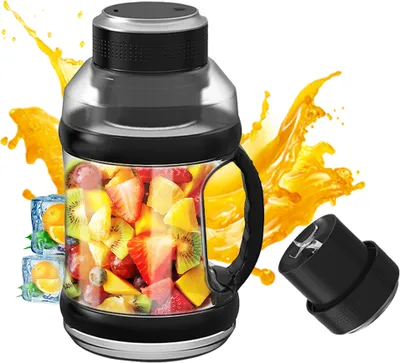 Obrázek produktu pro Přenosný sportovní mixér, dobíjecí, 68 oz, USB mixér na koktejly a smoothies, 18 000 otáček za minutu, bez BPA, osobní velikost, bezdrátová láhev Big Belly se 6 noži do kuchyně, domácnosti, posilovny