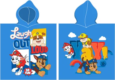 Produktbild von PAW PATROL Kapuzen-Poncho/55x110cm/Badeponcho/Badetuch