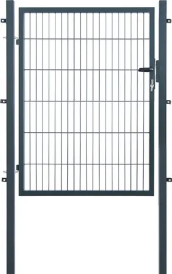 Produktbild von Arvotec Gartentor BxH 120x120 cm mit Schließzylinder und Zaunanschluss Anthrazit Gitterzauntor Stabmattentor Einzeltor Doppelstabmattentor Gartentür