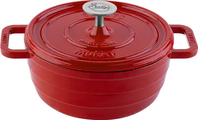 Produktbild von Sallys Gusseisentopf Medium - Lava Red Majolika