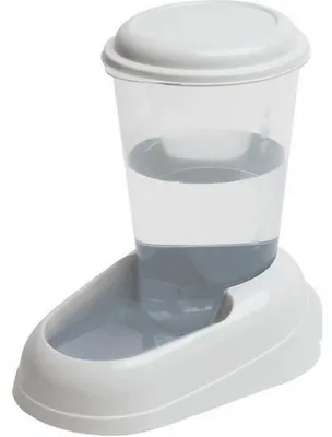 Produktbild von Ferplast Wasserspender Nadir, 3 Liter, für kleine und mittelgroße Hunde, rutschfester Boden, 29,2 x 20,2 x H 28,8 cm, Weiß