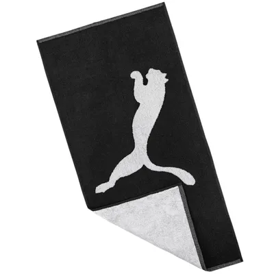 Produktbild von PUMA Badetuch Team Towel L Strandtuch Duschtuch schwarz-weiß