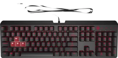 Produktbild von HP OMEN Encoder Tastatur - Volle Größe (100%) - Kabelgebunden - USB - Mechanischer Switch - QWERTY - Schwa