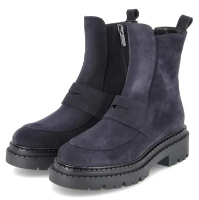 Image de Bottines Kaerlek, couleur bleu, en cuir velours, taille 37