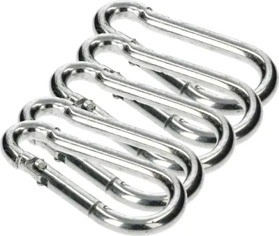 Zdjęcie produktu dla KOTARBAU® Karabinek Strażacki Karabińczyk Zaczep Hak Do Lin 40 MM Zestaw 5 SZT