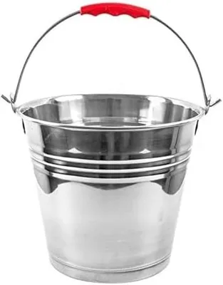 Produktbild von Edelstahleimer Lebensmitteleimer Kücheneimer mit Kunstoffgriff Veschiedene Größen 5L 7L 10L 12L 16L Eimer Edelstahl Wassereimer Rostfrei Industrieeimer (12L)