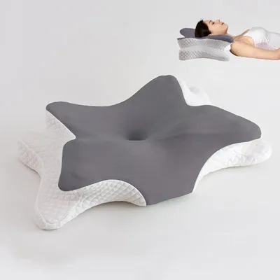 Produktbild von Orthopädisches Seitenschläferkissen - Ergonomisches Kopfkissen aus Memory-Schaum