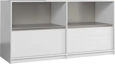 Obrázek produktu pro Komoda Skříňka v různých barvách 2 zásuvky Příborník Vysoká deska Komody se zásuvkami
