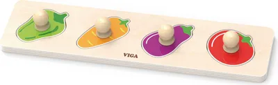 Produktbild von Viga 44531 Durchbohrtes Puzzle - warzywa