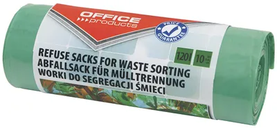 Zdjęcie produktu dla WORKOWE PRODUKTY - Worki na śmieci 120 l, wytrzymałe | 10 sztuk/rolka | Worek na śmieci
