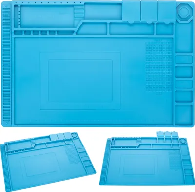 Produktbild von Rosfix Silikonová pájecí podložka s organizérem 450 x 300mm