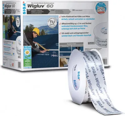 A product box and a roll of tape for sealing.