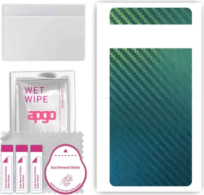 Produktbild von apgo Rückseite Schutzfolie, Skin, kompatibel mit Google Pixel 7A, Hinten Displayschutzfolie aus Vinylfolie, kratzfest, einfache Montage - Kohlenstoff-Chamäleon CAKA1