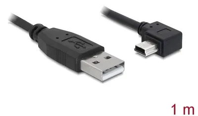 Produktbild von Delock - USB-Kabel - USB (M) zu Mini-USB, Typ B (M) - 1 m - rechts-gewinkelter Stecker