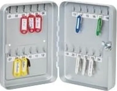 Produktbild von WEDO Schlüsselkasten silber mit 24 Haken Sicherheitsschloss