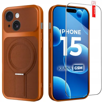 Produktbild von iPhone 15-Hülle mit Magnetring für MagSafe + 9H-Glas