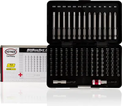 Produktbild von HEYNER® Bitsatz Magnet-Bithalter Bitset Bitbox 113 teilig