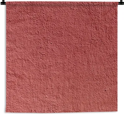 Produktbild von MuchoWow® Wandteppich Wandbehang Beton - Wand - Rot 60x60 cm Tapisserie Dekoration Wandtuch - Dekorationen - Wand Decke