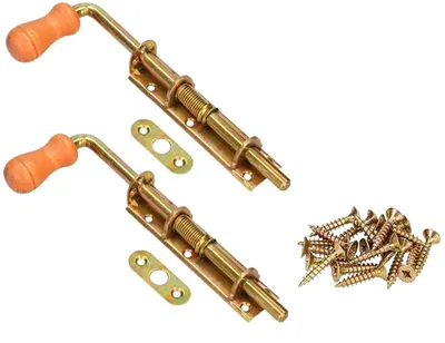 Image de KOTARBAU® : Barreaux de verrouillage fédéraux, barres de fixation, gâche de porte, 200 mm, galvanisés, lot de 2