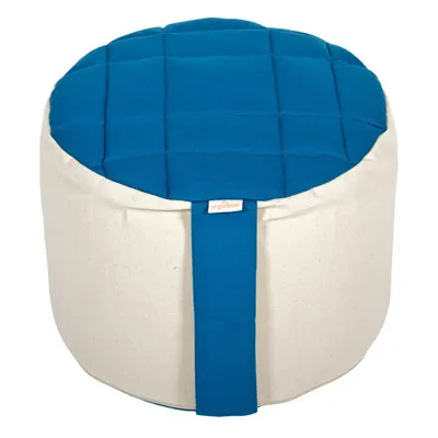 Produktbild von yogabox Meditationskissen Rondo Big Premium - petrol / natur 35 x 35 x 25 cm  Buchweizenschalen