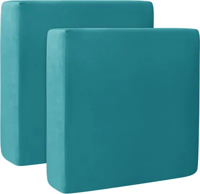 Image de 2 pièces Stretch Housse de coussin de canapé Velours doux Coussin de canapé Protection de meuble pour siège de canapé,Vert