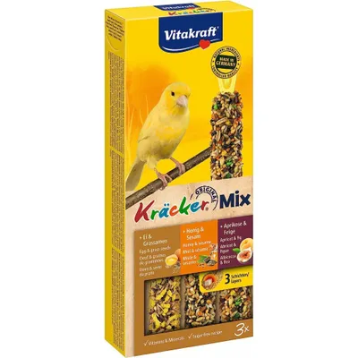 Productafbeelding van Vitakraft 21229, 80 g, traktaties voor kanaries, cilinder vorm, 3 stuks, 24 mm, 82 mm