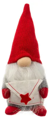 Produktbild von Christmas Paradies 46408 Weihnachts-Wichtel Gnom mit Briefumschlag Mütze rot