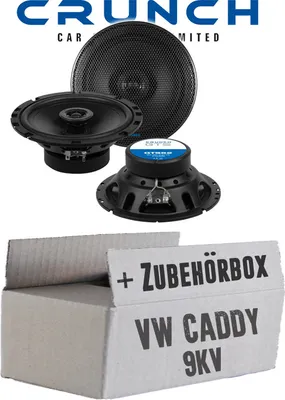 Produktbild von VW Caddy 9KV Front - Lautsprecher Boxen Crunch GTS62 - 16,5cm 2-Wege Koax GTS 62 Auto Einbauzubehör - Einbauset