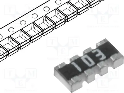 Produktbild von 100x Widerstsnetzwerk: Y SMD 150kΩ Anz.Widerst: 4 0804  63mW 4WGJ0154TCE Widerstsnet