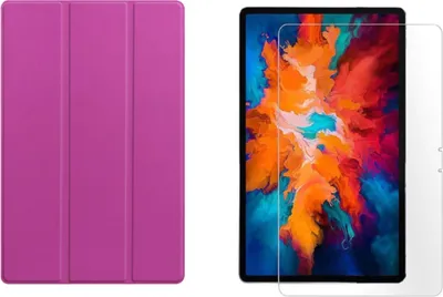 Zdjęcie produktu dla zestaw 2w1 do tabletu Lenovo Tab P11 Pro TB-J706F 11,5 cala z inteligentnym pokrowcem + szkłem ochronnym z automatycznym zasypianiem / budzeniem z magnetycznym zamknięciem
