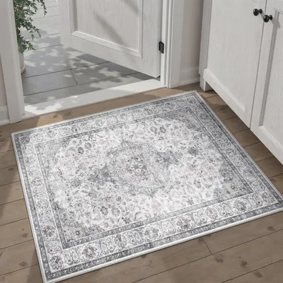 Produktbild von Waschbare graue Fußmatte 60x90 cm für den Eingangsbereich