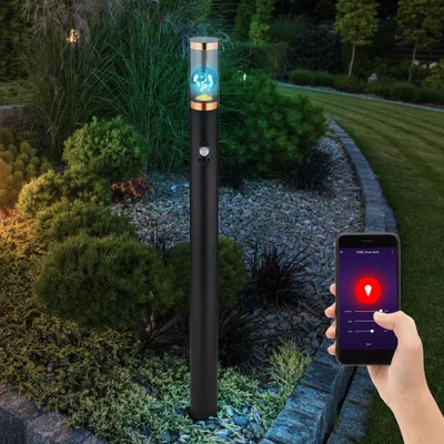 Produktbild von Smart RGB LED Stehleuchte, Bewegungsmelder, rauch, H 110 cm