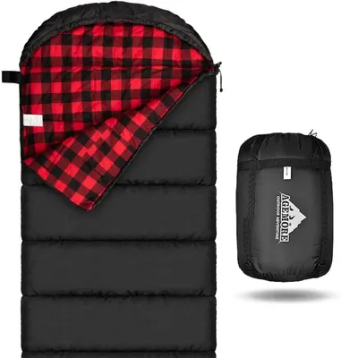 Produktbild von Schlafsack Erwachsene, 100% Baumwollflanell, leicht tragbar, 3-4 Jahreszeiten, für Camping