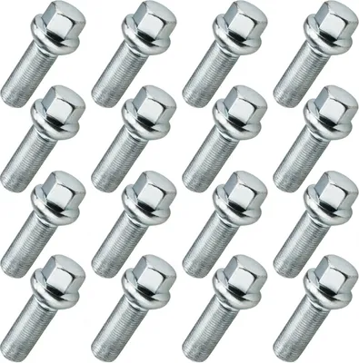 Zdjęcie produktu dla 16x śruba koła M15x1.25, długość gwintu: 28 mm, kołnierz kulisty, SW17