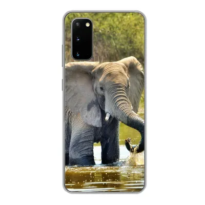 Produktbild von MuchoWow® Handyhülle Schutzhülle Hülle für Samsung Galaxy S20 Elefant - Wasser - Tiere - Natur Silikon Softcase Handy Hülle - Bild