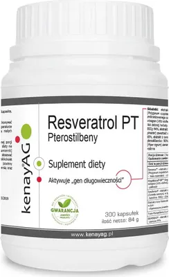 Zdjęcie produktu dla Suplementy diety Kenay Pterostilbeny Resveratrol Pt (300 kaps.) 3043